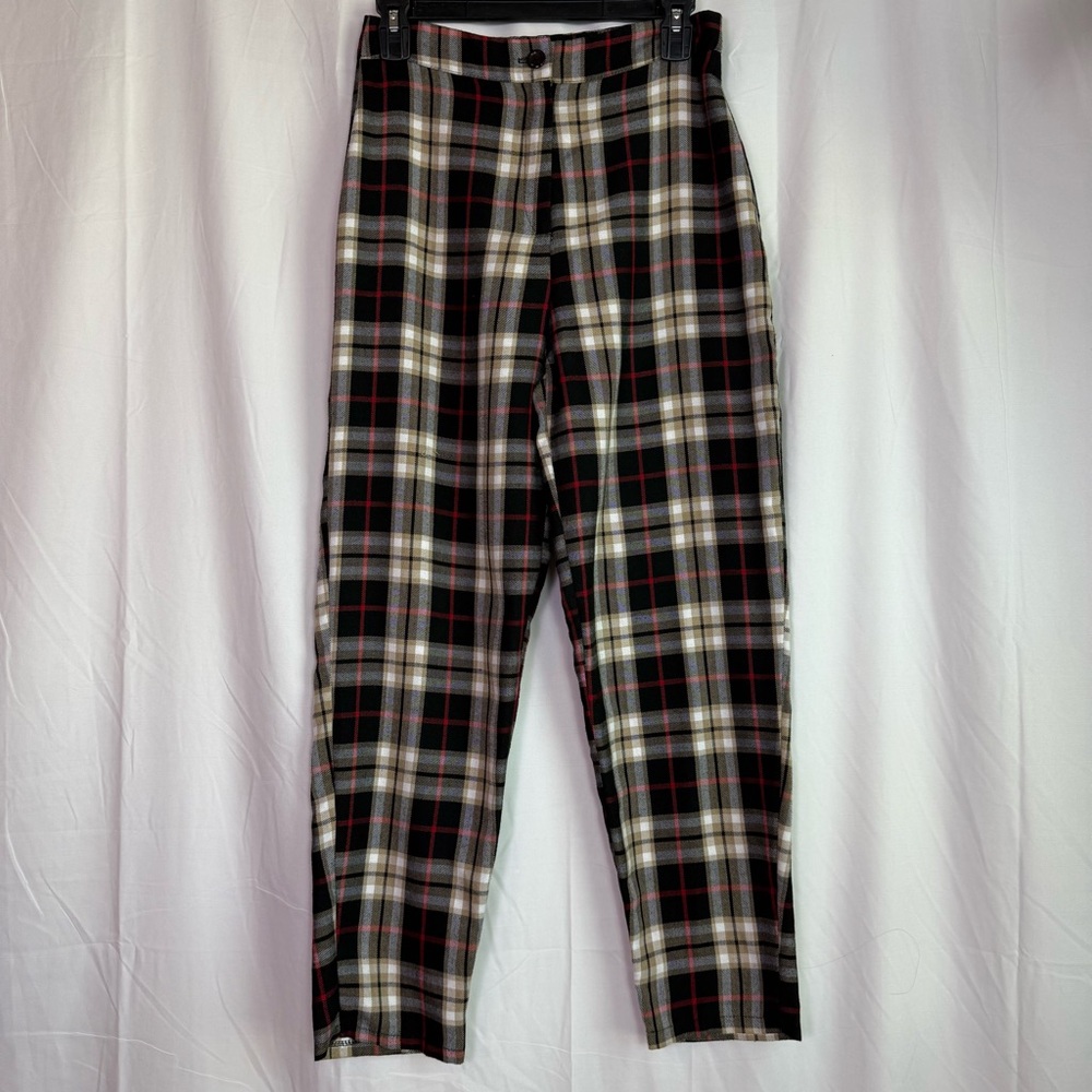Tartan Plaid High-Waisted Pants — Nasty Gal (Size 6